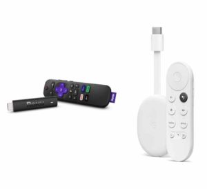 connect projector with Google Chromecast or Roku Streaming
